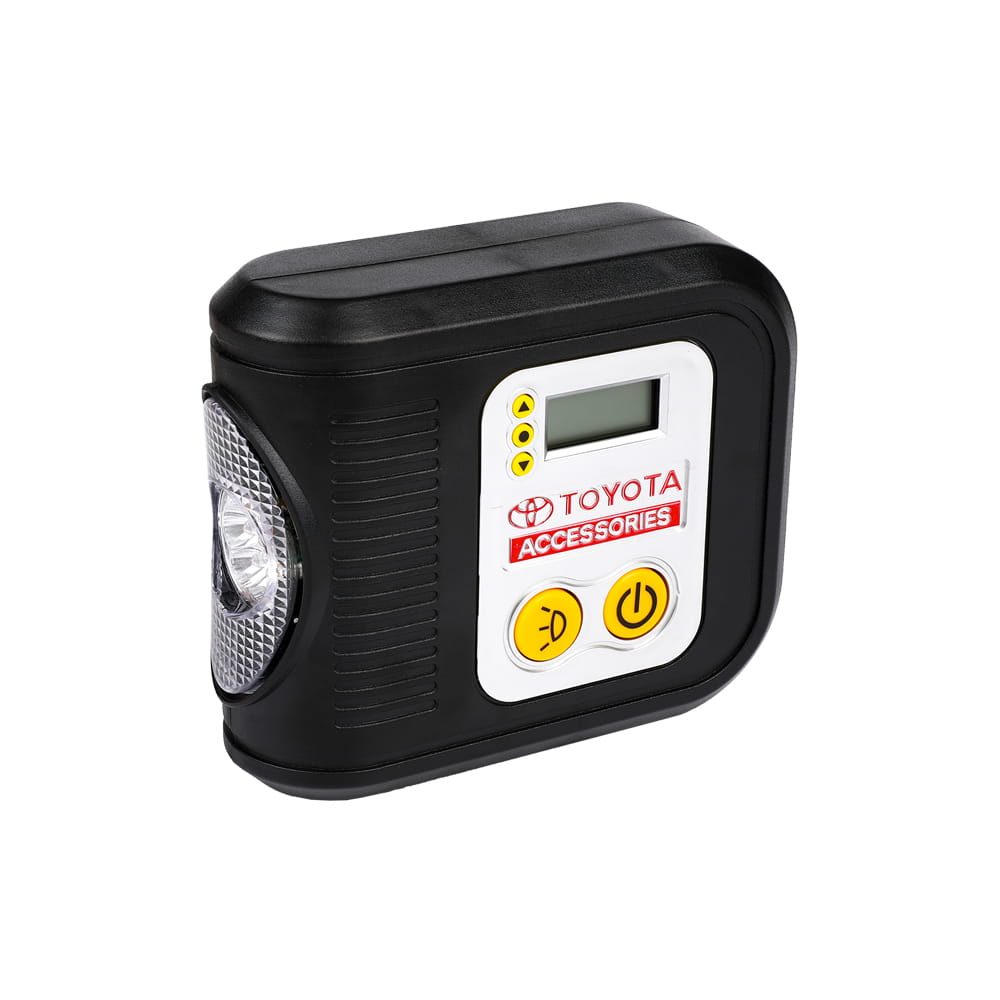 เครื่องอัดอากาศขนาดเล็กแบบดิจิตอล SOS พลาสติกพร้อมไฟ LED 7 ชิ้น